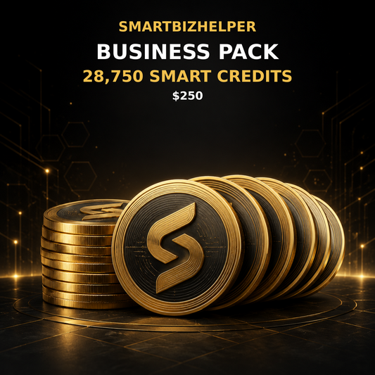 SmartBizHelper Smart Credits Business Pack — 28,750 credits